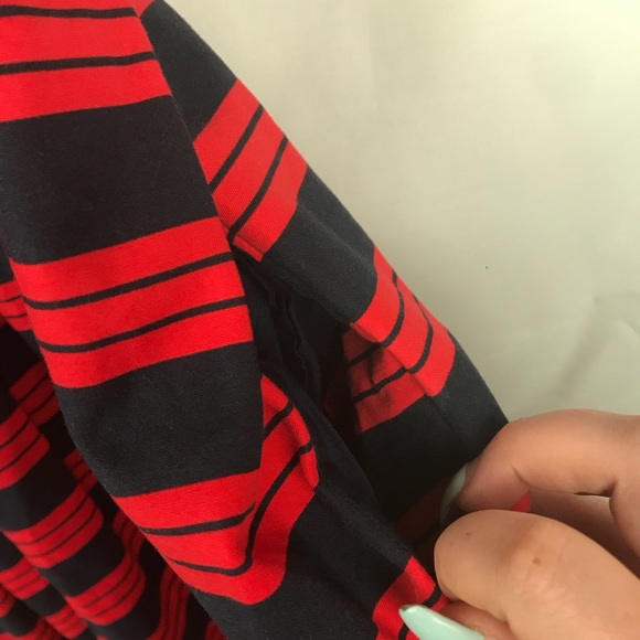 Gap Navy and Red Fit n Flare 3/4 Sleeve Pockets - Picture 4 of 8